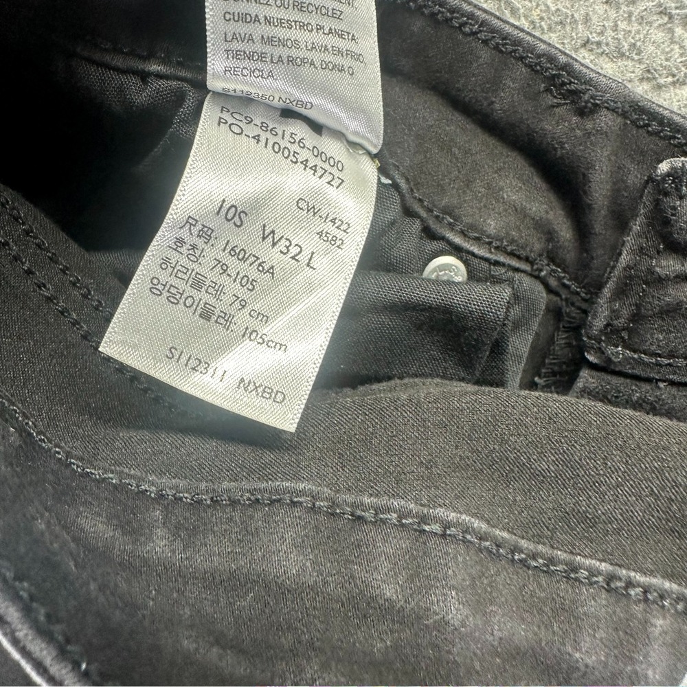 Denizen from Levi's Jeans Womens 10 Black Cotton Denim Skinny Distressed Stretch - Picture 8 of 11